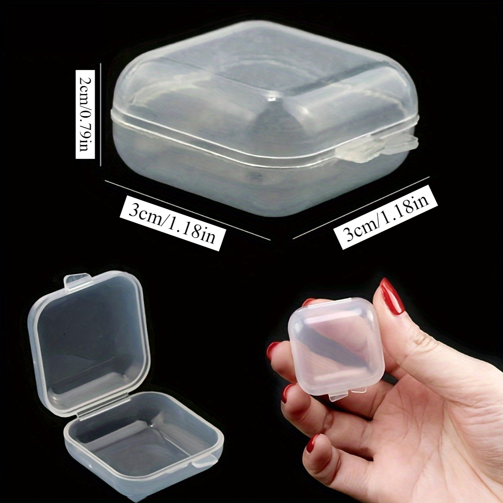 24 Pack Clear Plastic Mini Storage Boxes, Organiser for Accessories